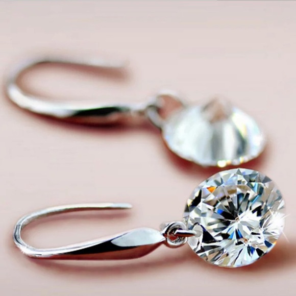 925 Sterling silver crystal earrings - Picture 4 of 7